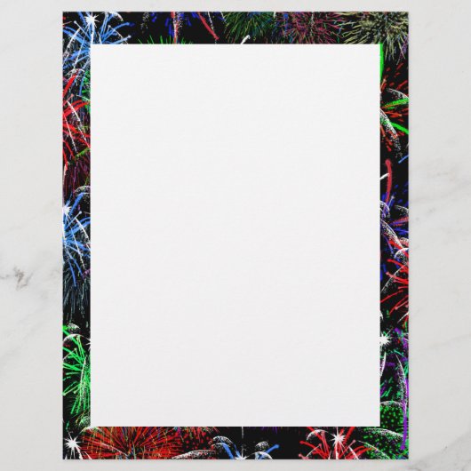 Fireworks op zwarte achtergrond flyer (Voorkant)