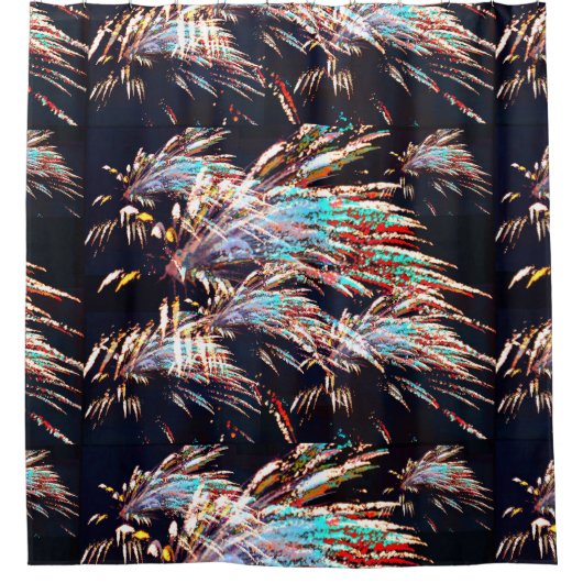 Fireworks over Mt. Olivet Douchegordijn (Voorkant)