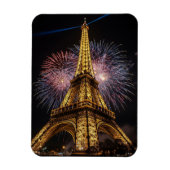Fireworks Paris Eiffel Tower Cafes Postcard Magneet (Verticaal)