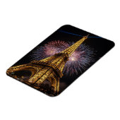 Fireworks Paris Eiffel Tower Cafes Postcard Magneet (Linkerzijde)