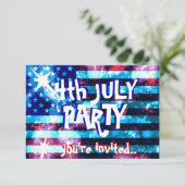 Fireworks, partij op 4 juli kaart (Staand voorkant)