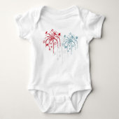 Fireworks Patriotic, 4 juli Shirten Romper (Voorkant)