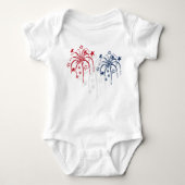 Fireworks Patriotic, 4 juli Shirten Romper (Voorkant)