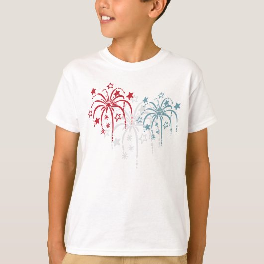 Fireworks Patriotic, 4 juli Shirten T-shirt (Voorkant)