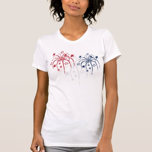 Fireworks Patriotic, 4 juli Shirten T-shirt (Voorkant)