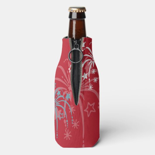 Fireworks Patriotic Bottle Cooler (Fles Achterkant)