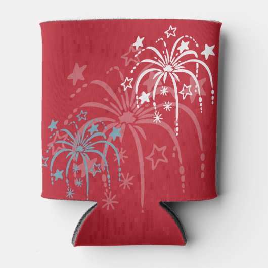 Fireworks Patriotic Eetble Koelbox Blikjeskoeler (Voorkant)