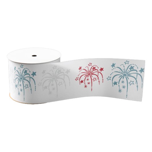 Fireworks Patriotic Ribbon Grosgrain Lint (Spoel)