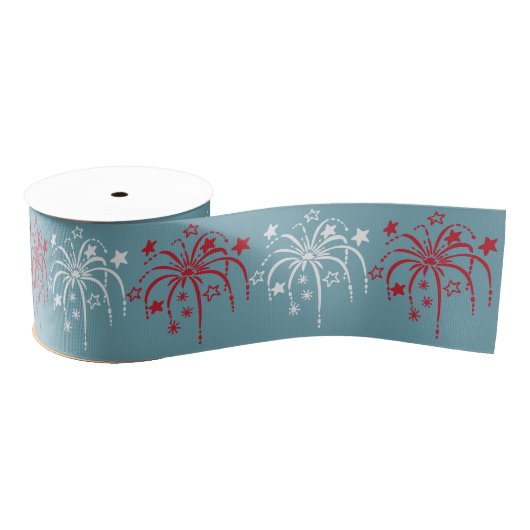 Fireworks Patriotic Ribbon Grosgrain Lint (Spoel)