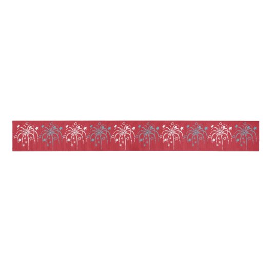 Fireworks Patriotic Ribbon Grosgrain Lint (Voorkant)