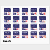 Fireworks Patriotic Veteran Day Hartelijk dank  Vierkante Sticker (Vel)