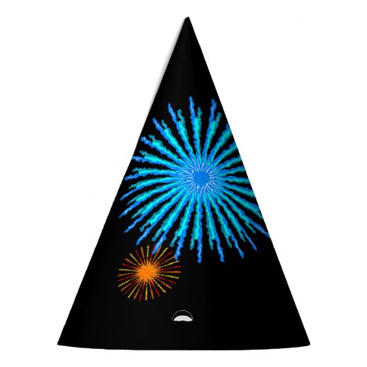 Fireworks-patroon branden feesthoedjes (Links)