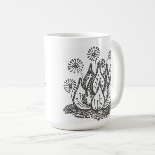 Fireworks Pond Lily Koffiemok (Voorkant rechts)