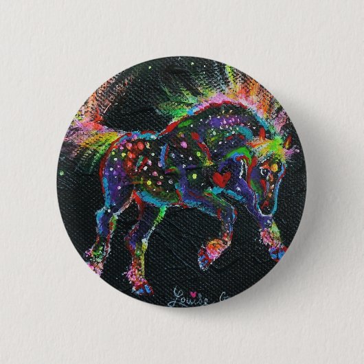 Fireworks Pony Button Pin (Voorkant)