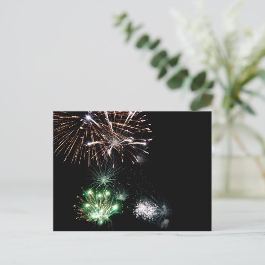 Fireworks Postcard Briefkaart (Staand voorkant)