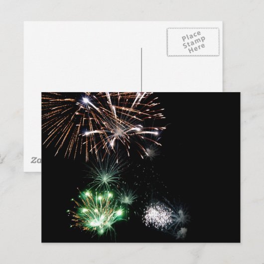 Fireworks Postcard Briefkaart (Voorkant / Achterkant)