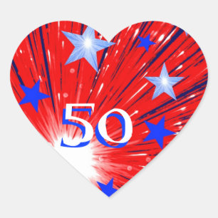 Fireworks Red White Blue 'Age' sticker