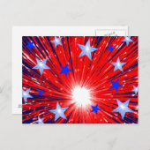 Fireworks Red White Blue-briefkaart Briefkaart (Voorkant / Achterkant)