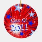 Fireworks Red White Blue 'Class of 2011' ornament (Achterkant)