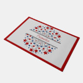 Fireworks Red White Blue Stars Onafhankelijkheidsd Deurmat (Schuin)