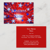 Fireworks Red White Bue-visitekaartje Visitekaartje (Voorkant / Achterkant)