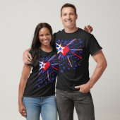 Fireworks Red White en Blue T-shirt (Unisex)