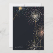 Fireworks Red, White en Due Baby shower Kaart (Achterkant)