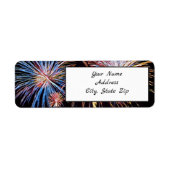 Fireworks Return-adreslabel Etiket (Voorkant)