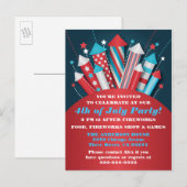Fireworks Rockets, 4 juli, Briefkaart (Voorkant / Achterkant)