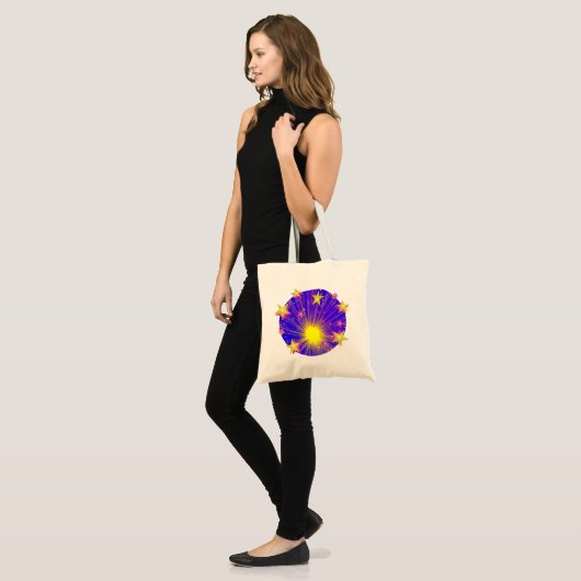 Fireworks Round canvas tas (Voorkant (model))