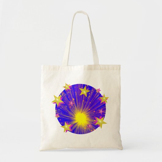 Fireworks Round canvas tas (Voorkant)