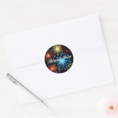 Fireworks sky Dank je Ronde Sticker (Envelop)