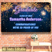 Fireworks Sky Gefeliciteerd met de viering Spandoek