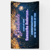 Fireworks Sky Gefeliciteerd met de viering Spandoek (Verticaal)