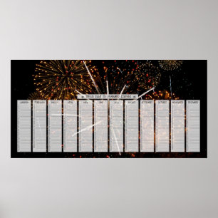 Fireworks Special Days om agenda te onthouden Poster