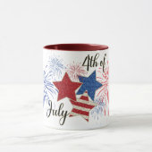 Fireworks Stars and Stripes 4 juli Mok 11 oz (Midden)