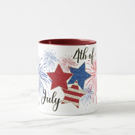 Fireworks Stars and Stripes 4 juli Mok 11 oz (Midden)