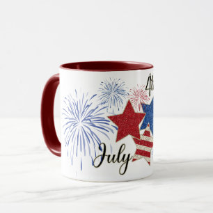 Fireworks Stars and Stripes 4 juli Mok 11 oz