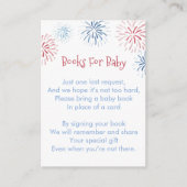 Fireworks Stars en Stripes Books for Baby shower Informatiekaartje (Voorkant)