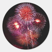 Fireworks-Sticker Ronde Sticker (Voorkant)