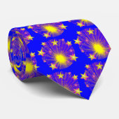 Fireworks stropdas blauw (Opgerold)