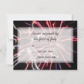 Fireworks Summer Wedding RSVP Response Kaart (Voorkant)