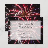 Fireworks Summer Wedding RSVP Response Kaart (Voorkant / Achterkant)