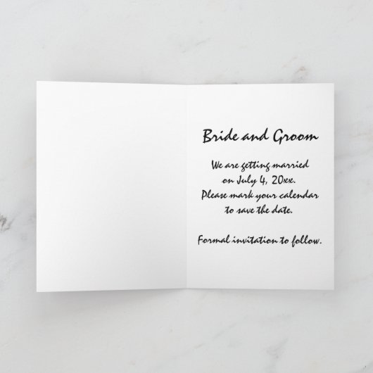 Fireworks Summer Wedding Save the Date Aankondiging (Binnen)