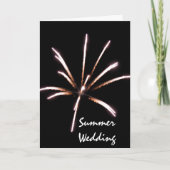 Fireworks Summer Wedding Save the Date Aankondiging (Voorkant)