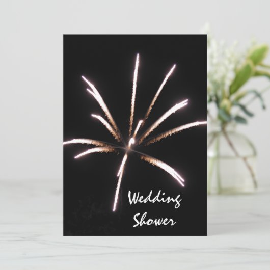 Fireworks Summer Wedding Shower Kaart (Staand voorkant)