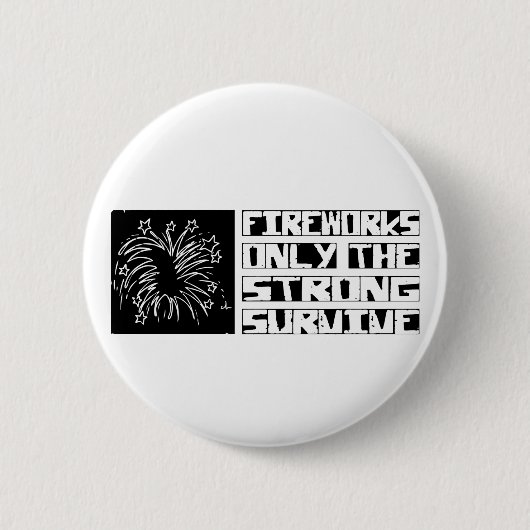 Fireworks Survive Ronde Button 5,7 Cm (Voorkant)