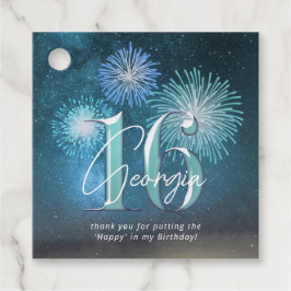 Fireworks Sweet 16 Blauwgroen ID984 Bedankjes Labels