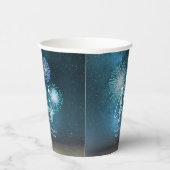 Fireworks Sweet 16 Blauwgroen ID984 Papieren Bekers (Rechts)