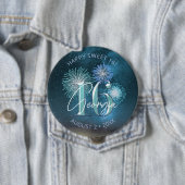 Fireworks Sweet 16 Blauwgroen ID984 Ronde Button 4,0 Cm (In situ)